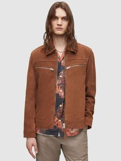 Куртка AllSaints с разрезом, орехово-коричневый