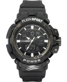 Мужские часы с черным силиконовым ремешком, 50 мм Plein Sport