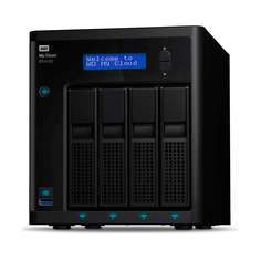 Сетевое хранилище Western Digital My Cloud EX4100, 4 отсека, 8 ТБ, WDBWZE0080KBK, черный