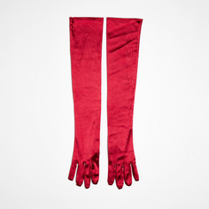Перчатки My Accessories London Halloween Long Satin, ярко-красный