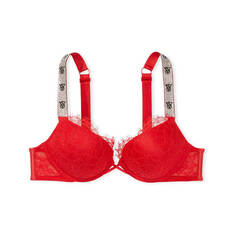 Бюстгальтер Victoria&apos;s Secret Very Sexy Bombshell Add-2-Cups Shine Strap Lace, красный