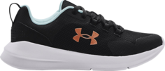 Кроссовки Under Armour Wmns Essential Black Fuse Teal, черный