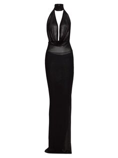 Платье Inaria с высоким вырезом и открытой спиной Aya Muse, черный