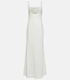 Украшенное платье из крепа ROLAND MOURET, белый
