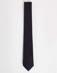 Черный фактурный галстук ASOS DESIGN