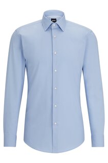 Рубашка Boss Slim-fit In Easy-iron Cotton Poplin, голубой