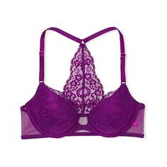 Бюстгальтер Victoria&apos;s Secret Sexy Tee Paisley Lace Push-Up, фиолетовый