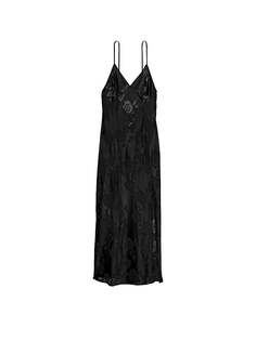 Платье-сорочка Victoria&apos;s Secret Archives Burnout Satin, черный