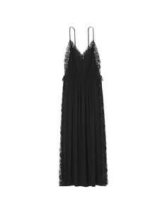 Сорочка Victoria&apos;s Secret Modal Lace-Trim Long, черный