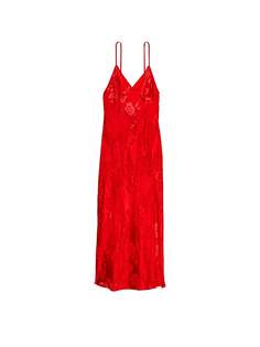 Платье-сорочка Victoria&apos;s Secret Archives Burnout Satin, красный