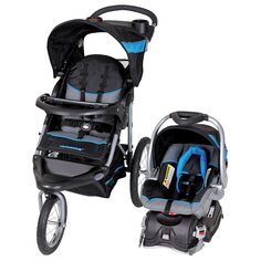 Детская коляска + автокресло Baby Trend Expedition Jogger, черный/голубой