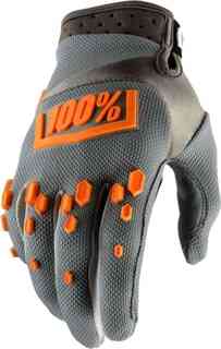 100% Airmatic Hexa Перчатки для мотокросса, серый/оранжевый