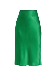 Шелковая юбка-миди Perin L&apos;AGENCE, зеленый L'agence