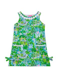 Свободное платье Little Lilly для маленьких девочек и девочек Lilly Pulitzer Kids, зеленый