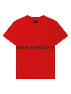 Футболка оверсайз из джерси с вышивкой Givenchy, красный