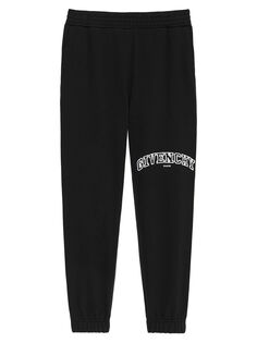 Узкие брюки-джоггеры из флиса с вышивкой Givenchy, черный