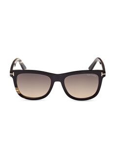Квадратные солнцезащитные очки 53 мм Tom Ford, коричневый