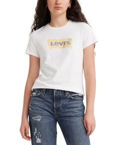 Женская хлопковая футболка с графическим логотипом Perfect Levi&apos;s Levis