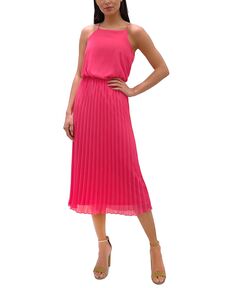 Женское платье-блузка с плиссированной юбкой и лифом Sam Edelman, розовый