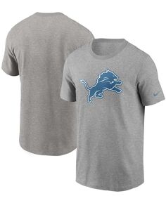 Мужская серая футболка с логотипом Detroit Lions Primary Nike