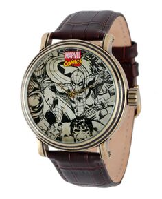 Мужские винтажные золотые часы из антикварного сплава с изображением Человека-паука, Железного человека, Халка, Капитана Америки Marvel ewatchfactory
