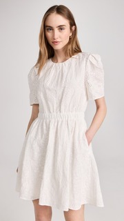 Платье Jason Wu Short Sleeve Eyelet Crew Neck