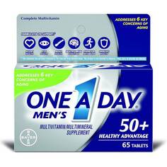 Мультивитамины One-A-Day Men&apos;s Advantage 50+, 2 упаковки по 65 штук
