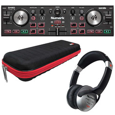 Карманный диджейский контроллер Numark DJ2GO2 Touch с наушниками и сумкой Numark DJ2GO2 Touch Pocket DJ Controller with Headphones &amp; Bag