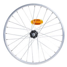 Заднее колесо для складного велосипеда 20&apos;&apos; одностенные диски Tilt 120 серебристый OXYLANE, серебро