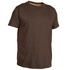Охотничья футболка 100 коричневая SOLOGNAC, кофе коричневый