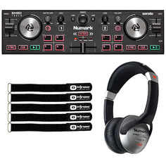 Numark DJ2GO2 Touch Pocket 2-канальный DJ-контроллер и наушники HF125 Numark DJ2GO2 Touch Pocket 2-Channel DJ Controller &amp; HF125 Headphones