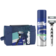 Gillette Mach3 набор: бритва, 1 шт + картриджи, 2 шт + гель для бритья, 200 мл