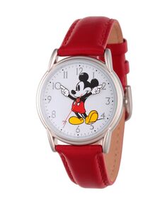 Женские серебряные часы Disney Mickey Mouse из сплава Cardiff ewatchfactory, красный