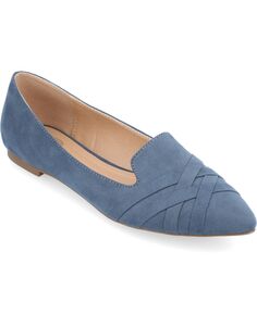 Женские туфли на плоской подошве с перекрещивающимися подошвами Mindee Journee Collection, синий