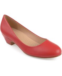 Женские комфортные туфли Saar на низком каблуке Journee Collection, красный