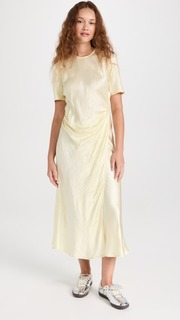 Платье Acne Studios Short Sleeve Wrap, желтый