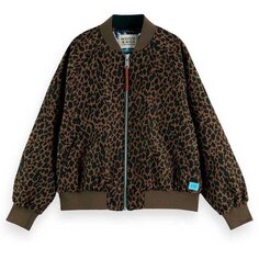 Куртка Scotch &amp; Soda Oversized Jacquard Bomber, коричневый