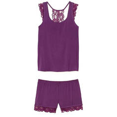 Пижама Adore Me Sammi Long Sleeve + Short Sleep Set, фиолетовый