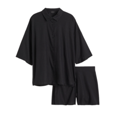 Пижама H&amp;M Home Shirt and Shorts, черный