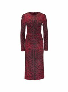 Коктейльное платье с леопардовым принтом Dolce&amp;Gabbana