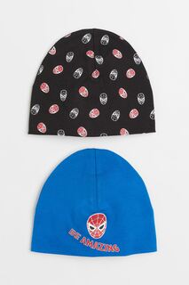 Комплект из двух шапок джерси с принтом H&amp;M Spider-Man, ярко-синий H&M