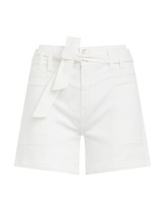 Хлопковые джинсовые шорты общего назначения с высокой посадкой Hudson Jeans, белый