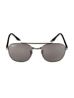 Круглые солнцезащитные очки RB3688 52 мм Ray-Ban, серебряный
