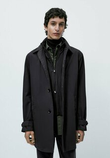 Короткое пальто Massimo Dutti, темно-синий