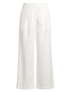Широкие тканые укороченные брюки Misook, белый