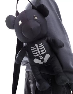 Рюкзак Asos Design Halloween Reflective Skeleton Teddy, черный