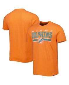 Мужская оранжевая футболка в полоску Miami Dolphins Team &apos;47 Brand