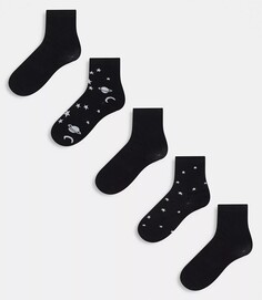 Комплект Monki Planet And Star Print, 5 пар