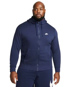 Мужская спортивная одежда Club Флисовая толстовка с молнией во всю длину Nike