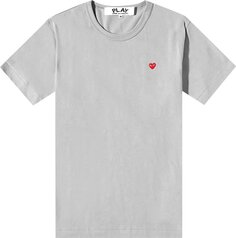 Футболка Comme des Garçons PLAY Logo T-Shirt &apos;Grey&apos;, серый